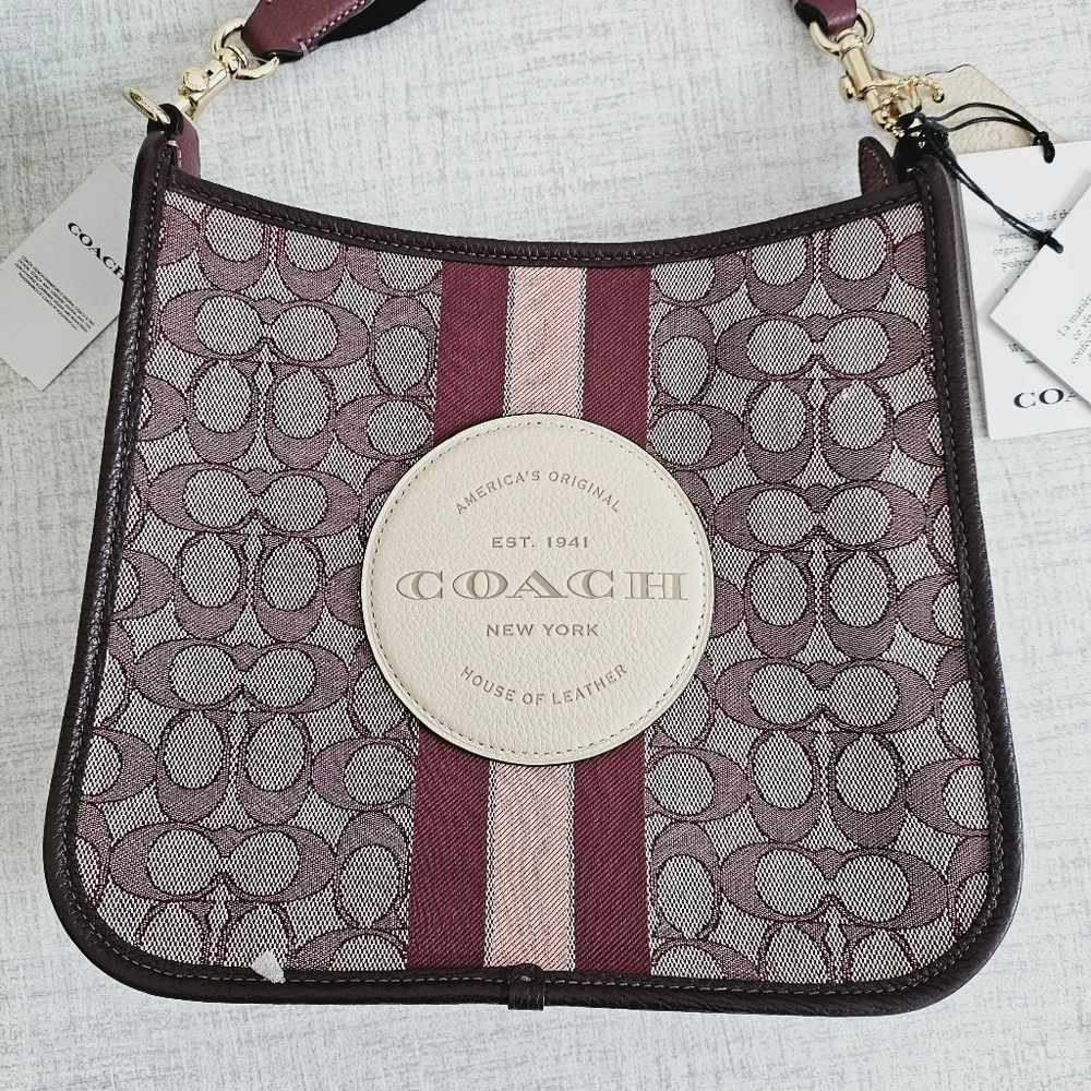 🆕COACH Dempsey File Bag In Signature Jacquard With Stripe And Coach Patch CA195 - Picture 2 of 12